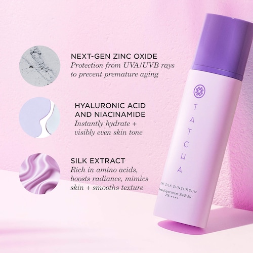 Tatcha The Silk Sunscreen SPF 50 واقي شمس معدني خفيف الوزن