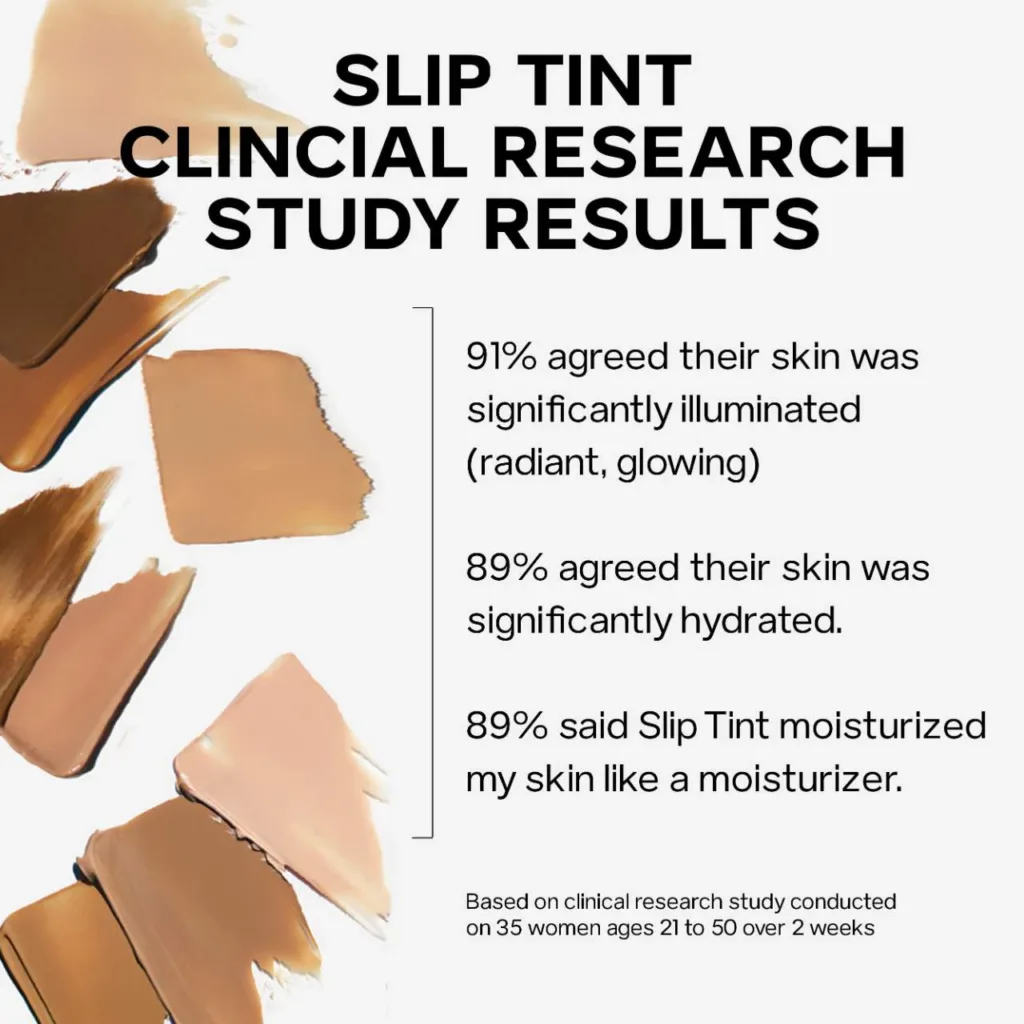 Saie Slip Tint – Lightweight Tinted Moisturizer with Mineral Zinc SPF 35 & Hyaluronic Acid