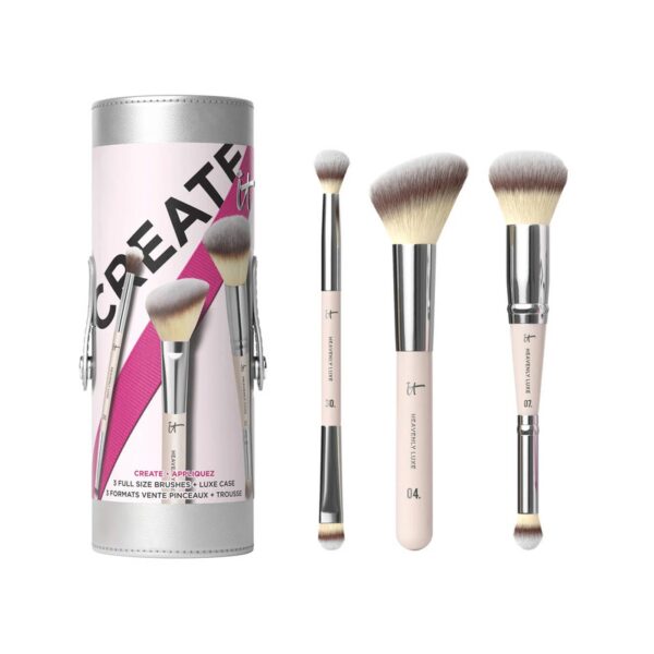 It Cosmetics Celebrate Creative Looks Makeup Brush Set + Luxe Travel Case