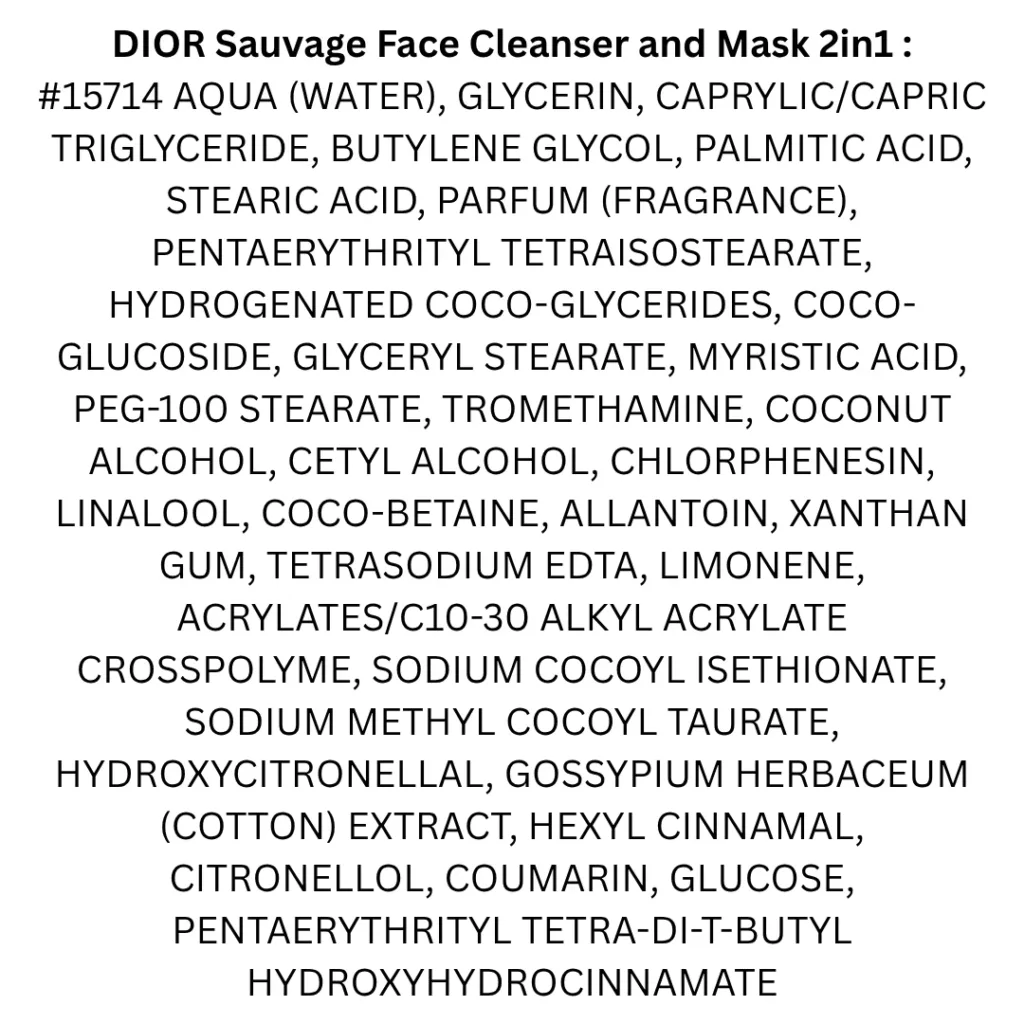 DIOR Sauvage Face Cleanser and Mask