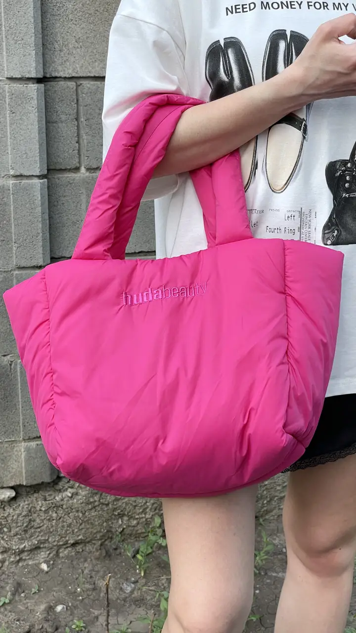 HUDA BEAUTY Pink Tote Bag