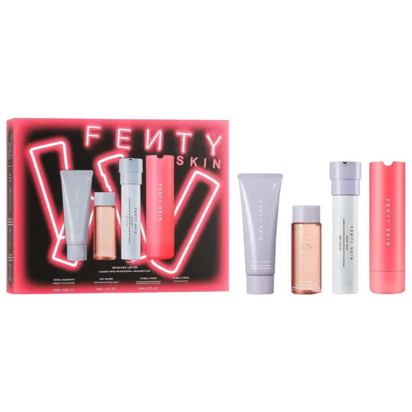 Fenty Beauty by Rihanna Skincare Lov’rs Cleanser, Toner, SPF Moisturizer + Collector’s Case