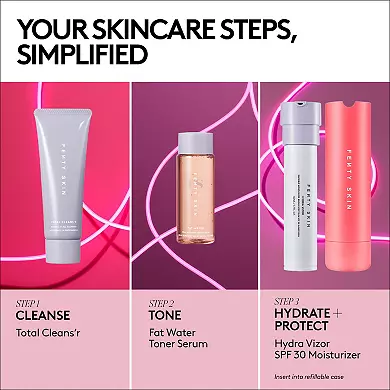 Fenty Beauty by Rihanna Skincare Lov’rs Cleanser, Toner, SPF Moisturizer + Collector’s Case