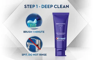 Crest 3D White Brilliance 2 Step Toothpaste