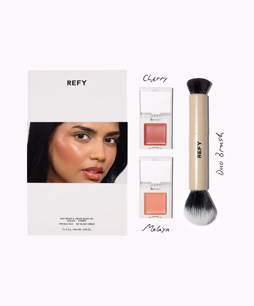 REFY Duo Brush + Blush Set