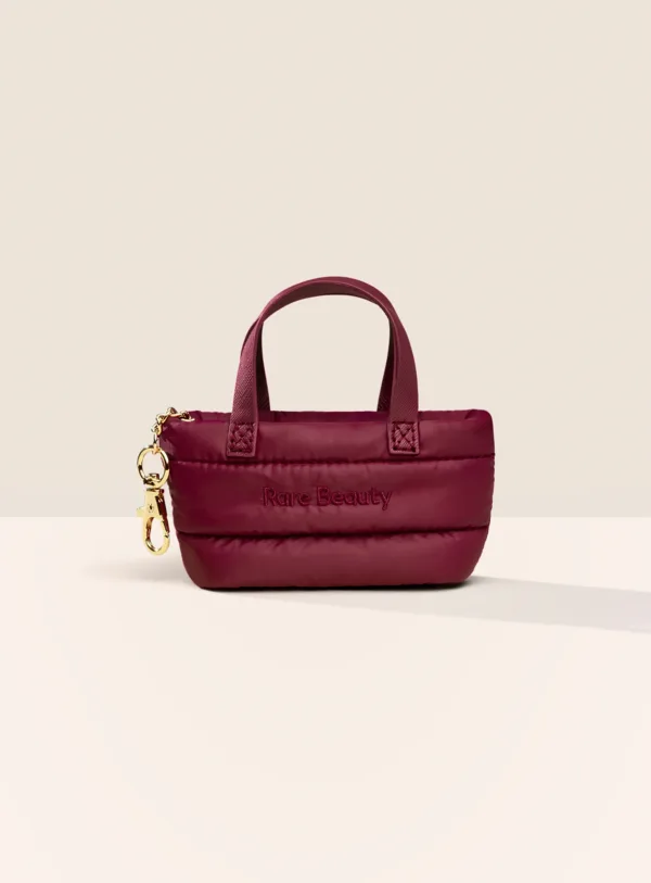 Rare Beauty Mini Puffy Tote Keychain – Merlot