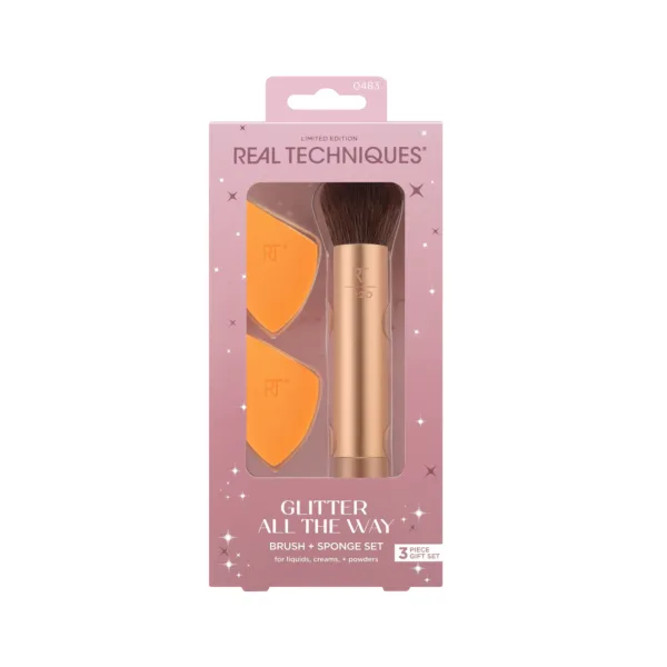 Real Techniques Glitter All The Way Brush + Sponge Set