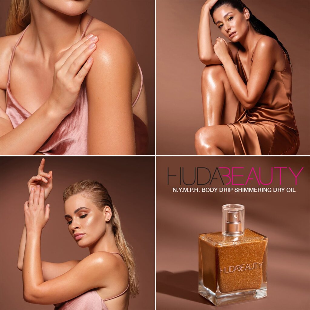 Huda Beauty N.Y.M.P.H. Body Drip Shimmering Dry Oil
