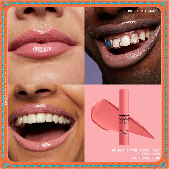 مجموعة هدايا لامعة من NYX Holiday Butter Gloss Vault