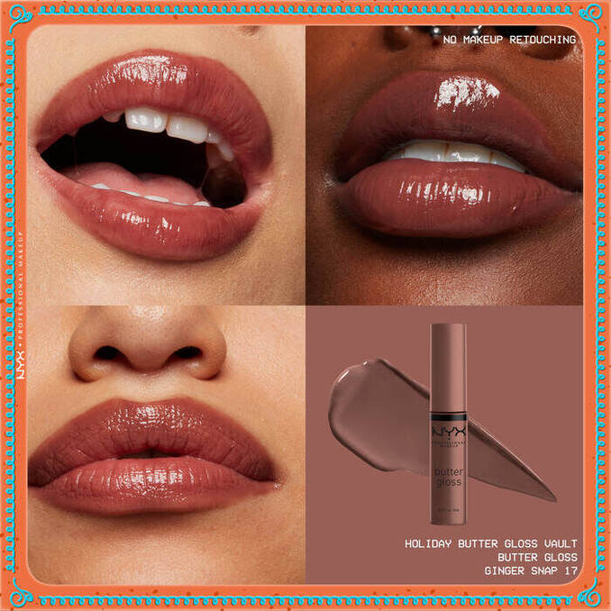 مجموعة هدايا لامعة من NYX Holiday Butter Gloss Vault