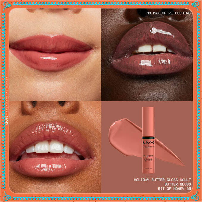 مجموعة هدايا لامعة من NYX Holiday Butter Gloss Vault
