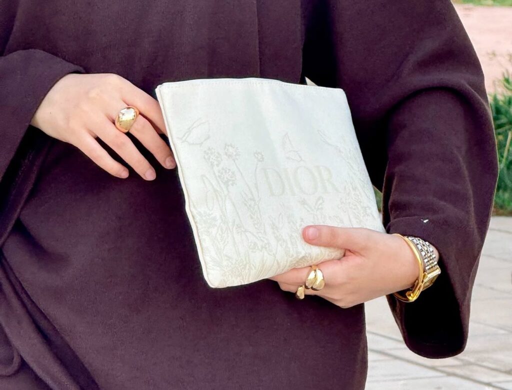 Dior Floral and Butterfly Pouch