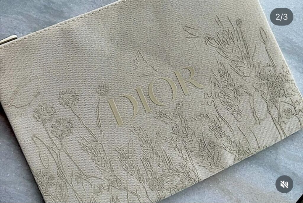Dior Floral and Butterfly Pouch