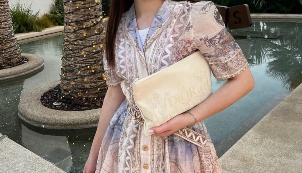 Dior Floral and Butterfly Pouch