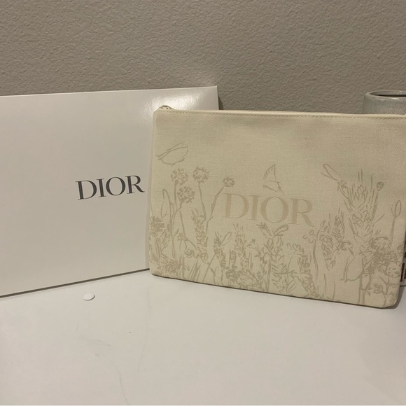 Dior Floral and Butterfly Pouch
