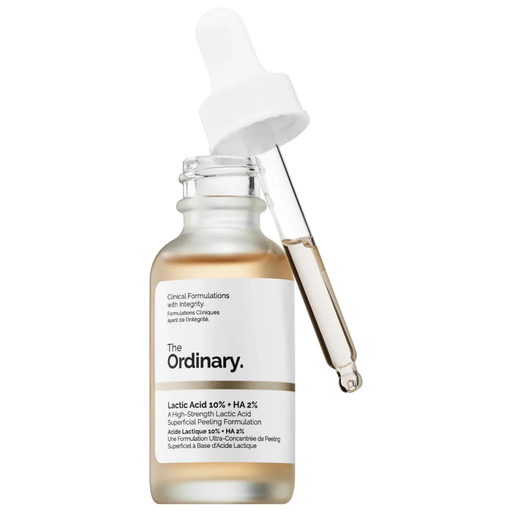 سيروم تقشير عالي القوة من The Ordinary Lactic Acid 10% + HA 2% لملمس غير متساوي