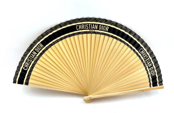 Christian Dior DIORIVIERA Folding Fan Navy Black