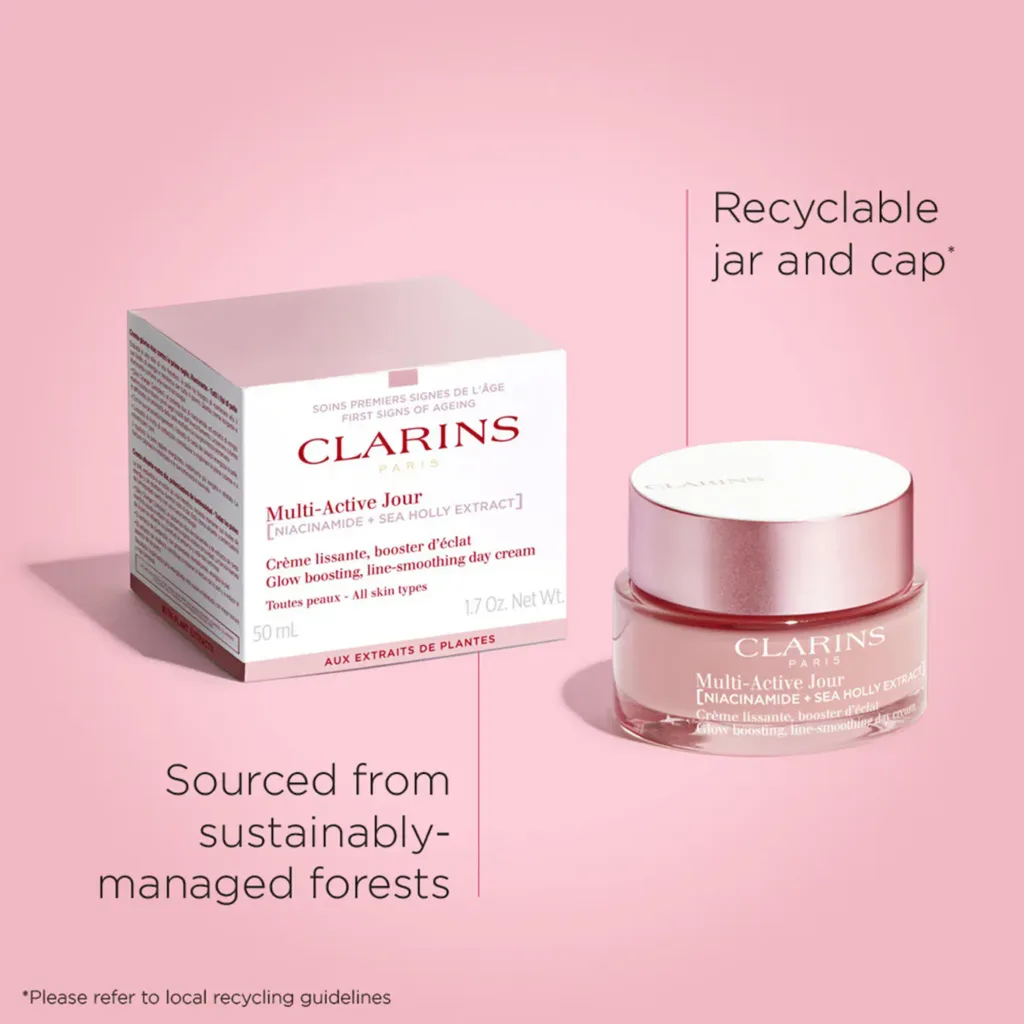 Clarins Multi-Active Day Moisturizer for Lines, Pores, Glow with Niacinamide