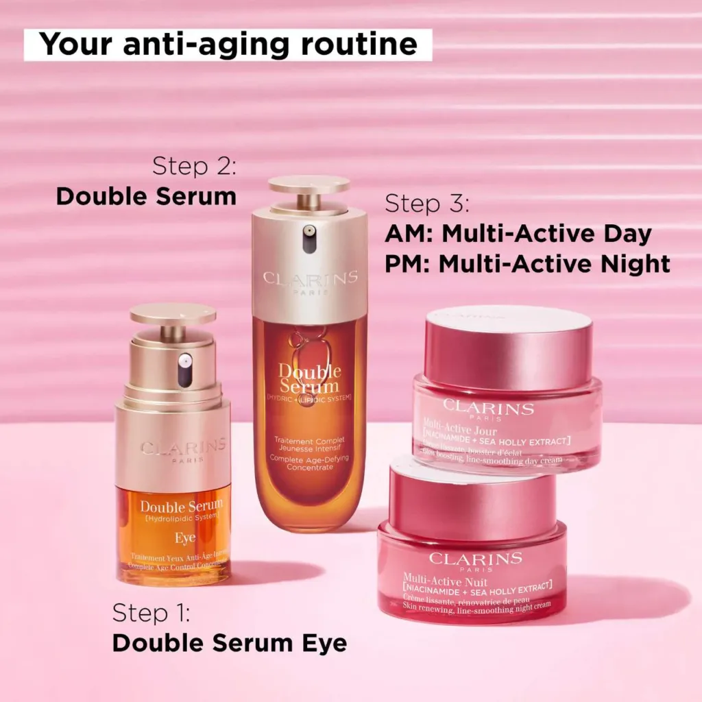 Clarins Multi-Active Day Moisturizer for Lines, Pores, Glow with Niacinamide
