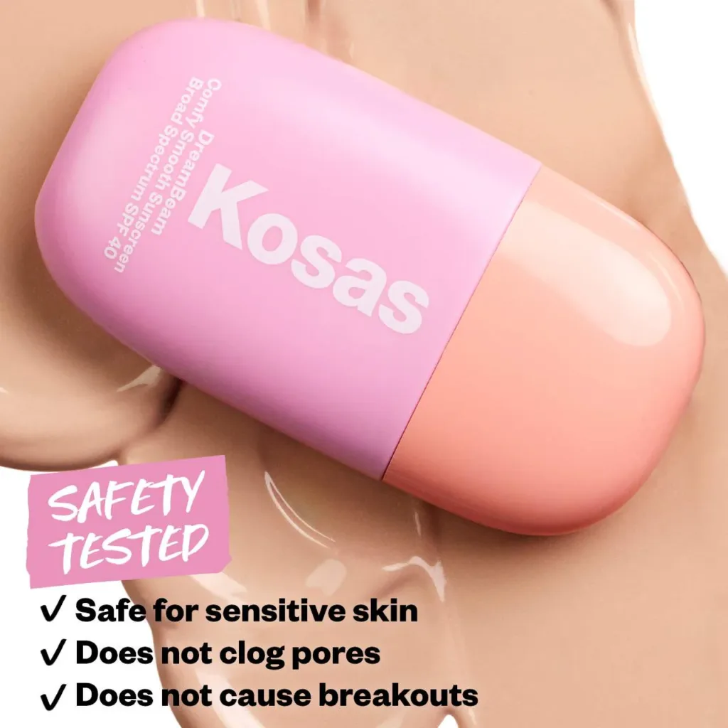 كوساس دريم بيم واقي شمس معدني خالي من السيليكون SPF 40 مع السيراميدات والببتيدات