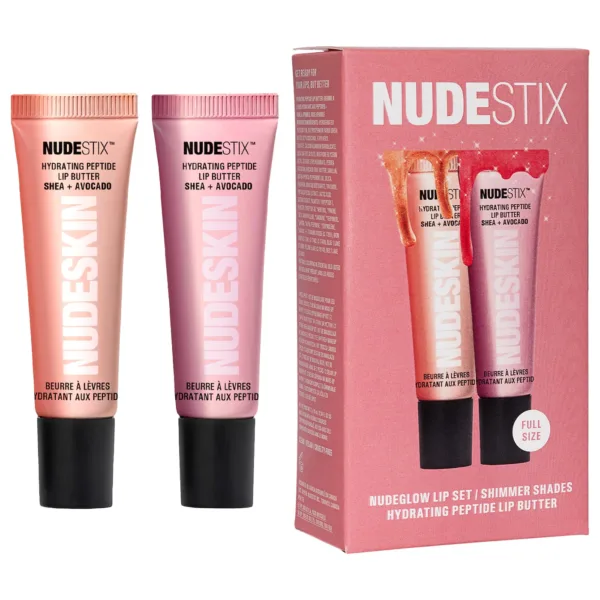 NUDESTIX Nudeglow Hydrating Peptide Lip Butter Duo Set