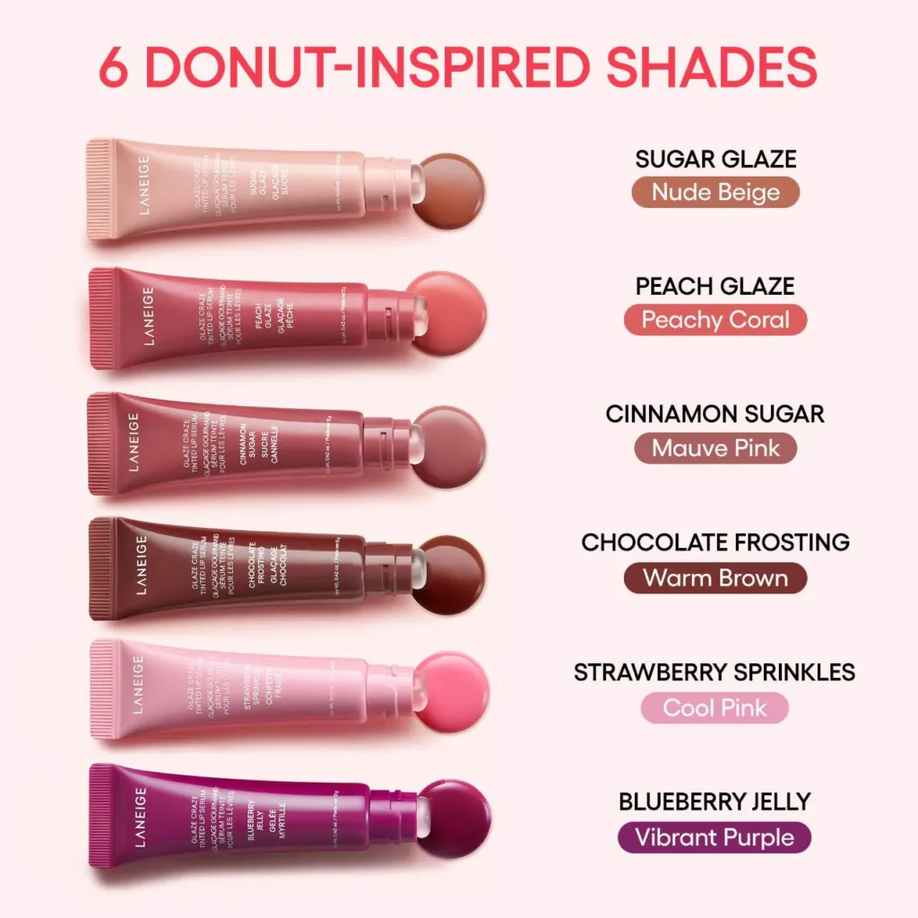علاج سيروم الشفاه الملون LANEIGE Glaze Craze Tinted Polypeptide Lip Serum