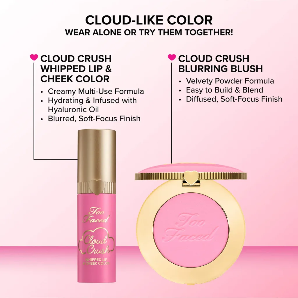 Too Faced Cloud Crush Whipped Lip & Cheek Blush