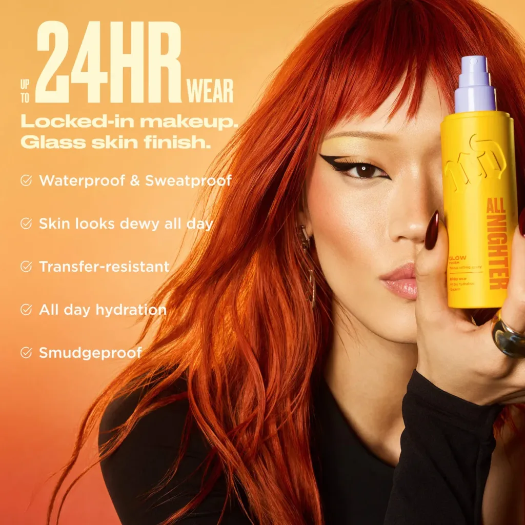 Urban Decay All Nighter Waterproof Hydrating and Glowy Setting Spray with 24HR Wear