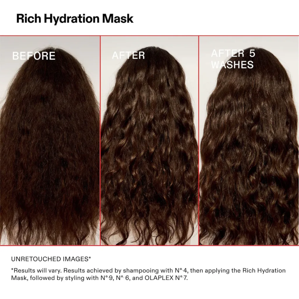 Olaplex Rich Moisture Hydration and Anti-Frizz Hair Mask for Dry or Medium to Thick Hair