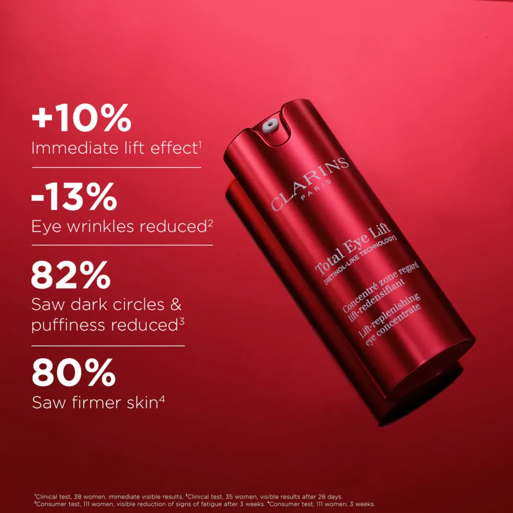 Clarins Total Eye Lift Eye Cream for Firming, Wrinkles, Dark Circles & Puffiness