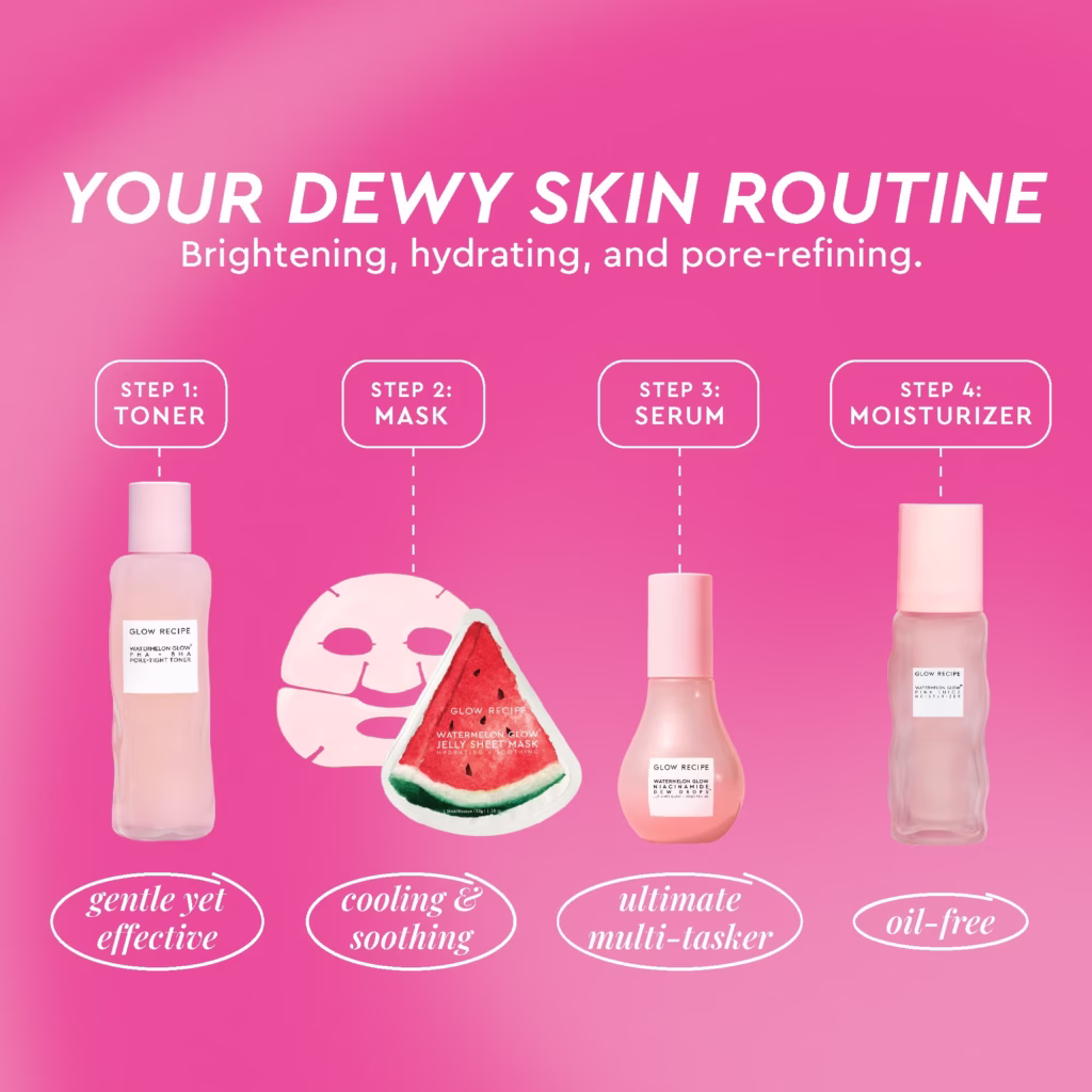 Glow Recipe Watermelon Glow Dewy Skin Routine