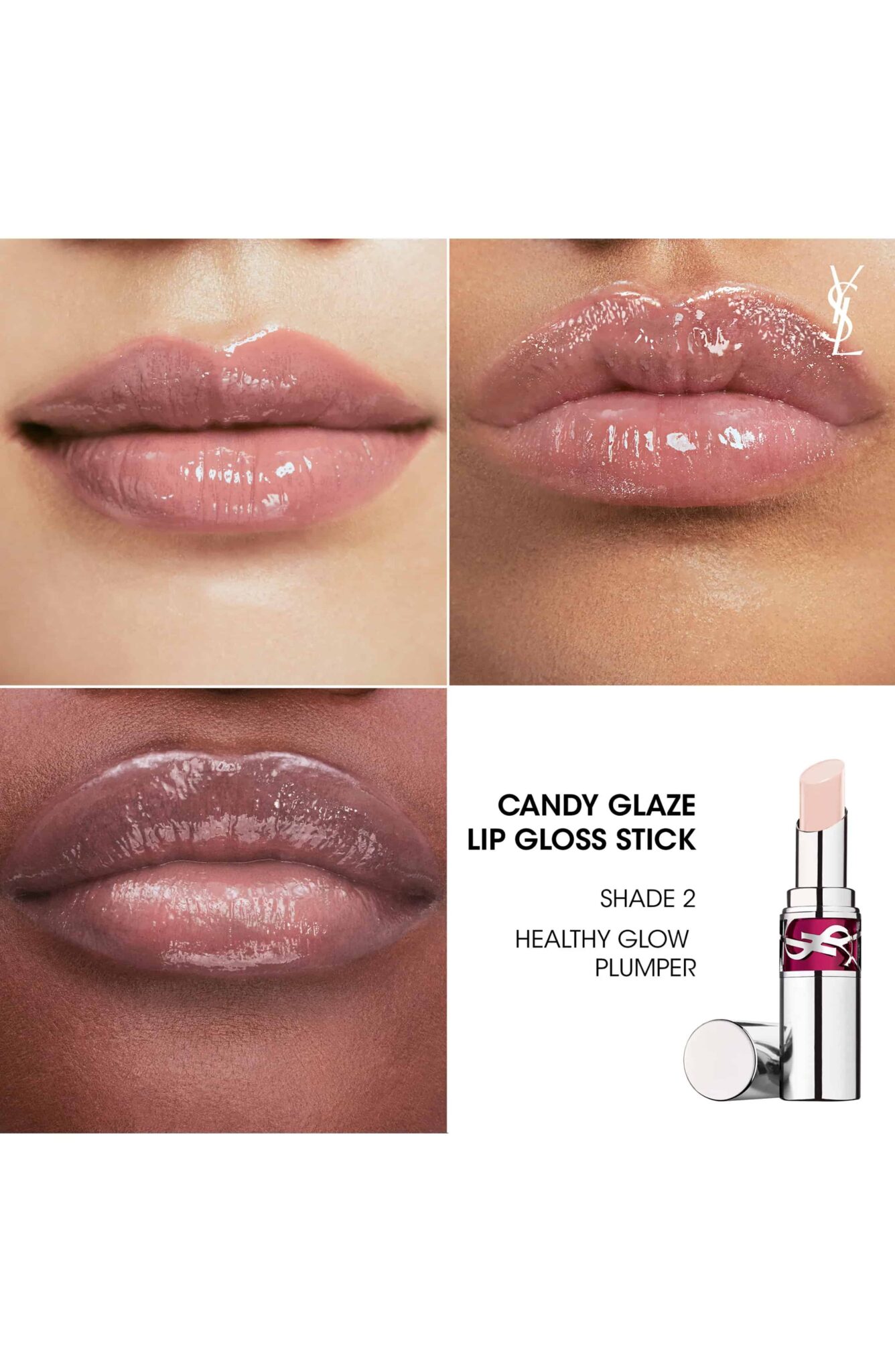 Yves Saint Laurent YSL Candy Glaze Lip Gloss Stick & Loveshine Plumping Lip Oil Gloss