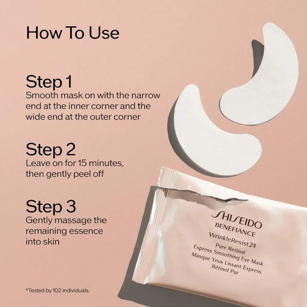 Shiseido Benefiance WrinkleResist24 Pure Retinol Express Smoothing Eye Mask