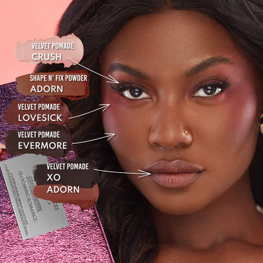 Danessa Myricks Beauty Groundwork: Blooming Romance – Palette For Eyes, Brows, Face & Lips