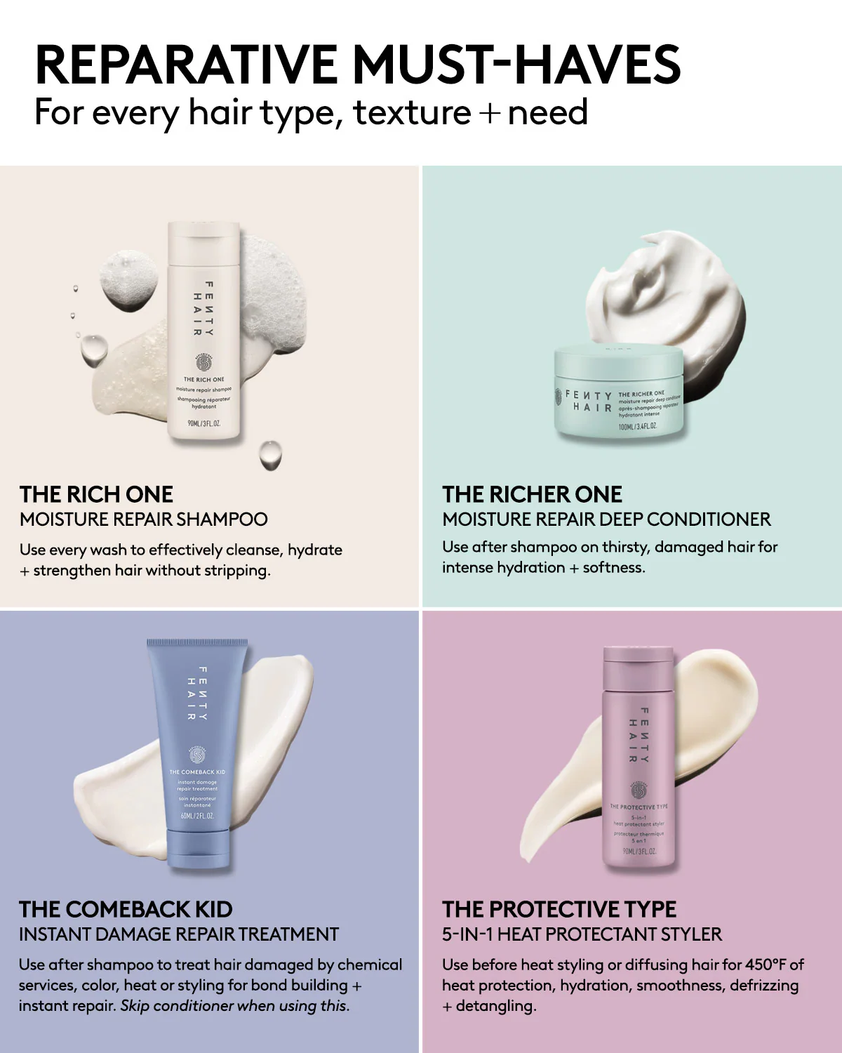 Fenty Beauty by Rihanna The Mini Maintenance Crew Universal Hair Start’R Kit