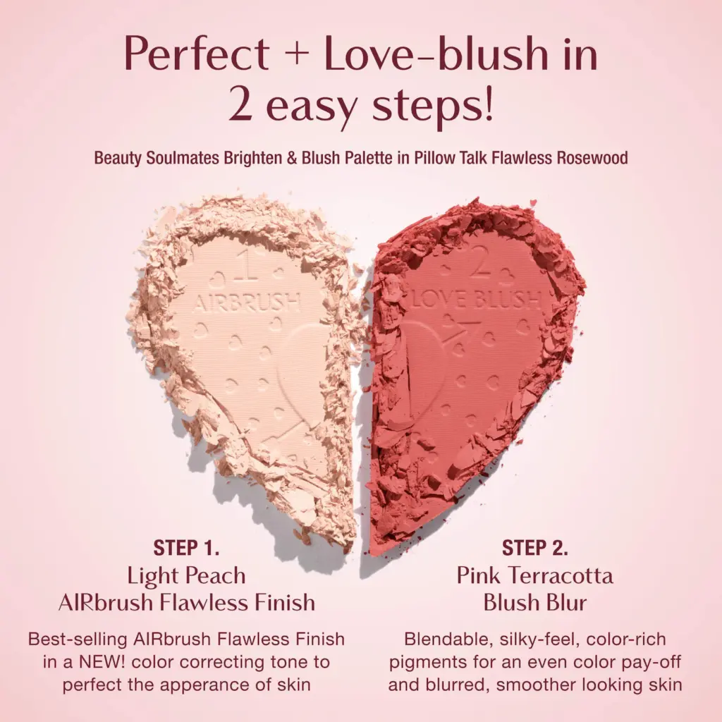 Charlotte Tilbury Pillow Talk Beauty Soulmates Brighten & Blush Powder Palette