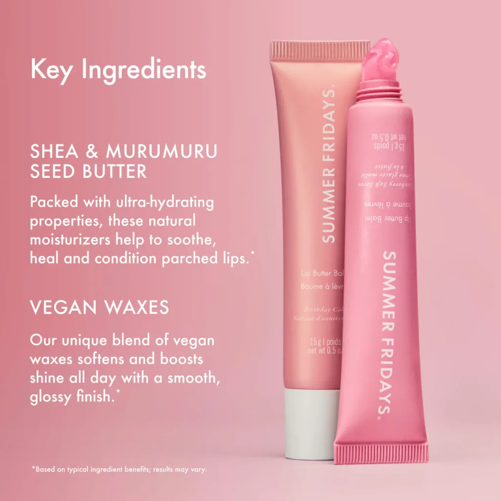 Summer Fridays Sweet Pink Duo with Birthday Cake + Strawberry Soft Serve Lip Butter Balm