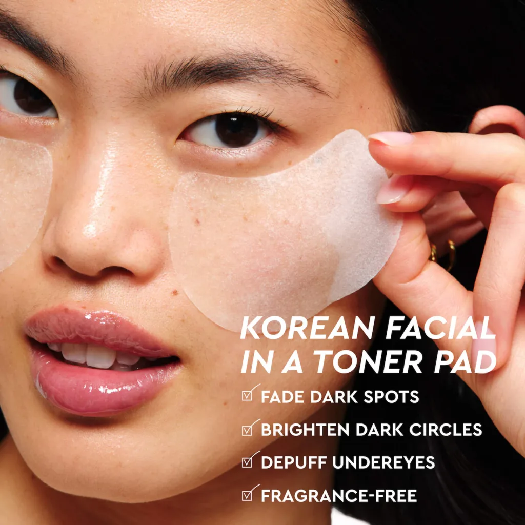 Glow Recipe Vitamin C Brightening Korean Guava Toner Pads for Undereye & Cheeks