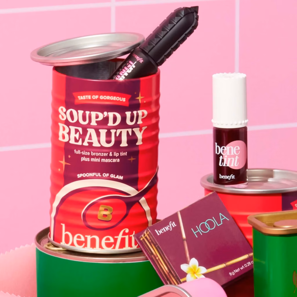 مجموعة Benefit Soup’D Up Beauty – Hoola Bronzer و Benetint و Badgal Bang! Mascara