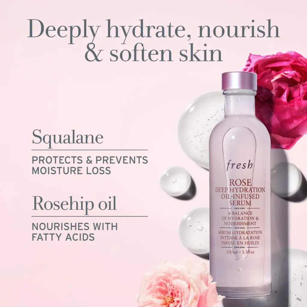 Fresh Rose & Squalane Deep Hydration Oil-Infused Serum