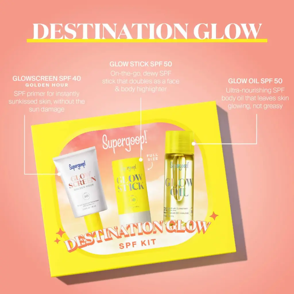 مجموعة Supergoop! Destination Glow SPF