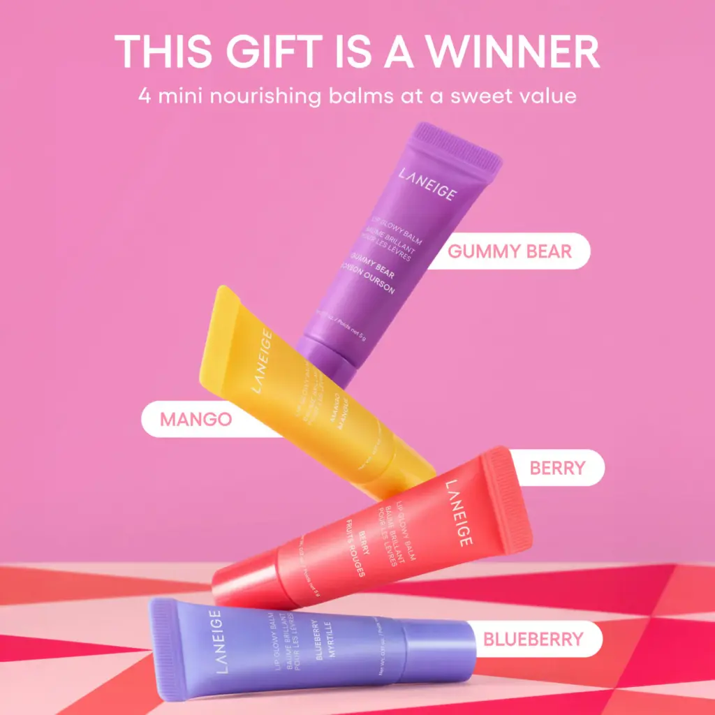 مجموعة LANEIGE Berry Sweet Lip Treatment Minis Trio