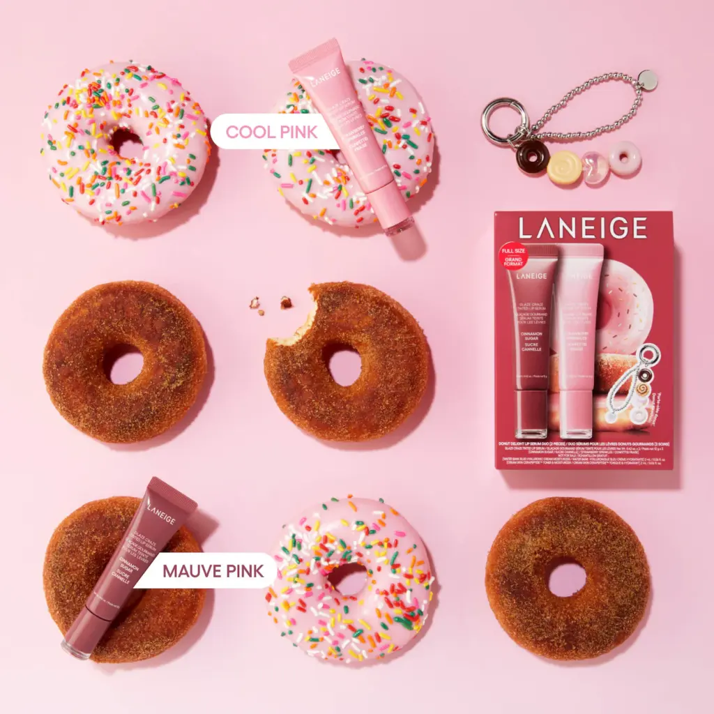 LANEIGE Glaze Craze Donut Delight Hydrating Tinted Lip Serum Duo