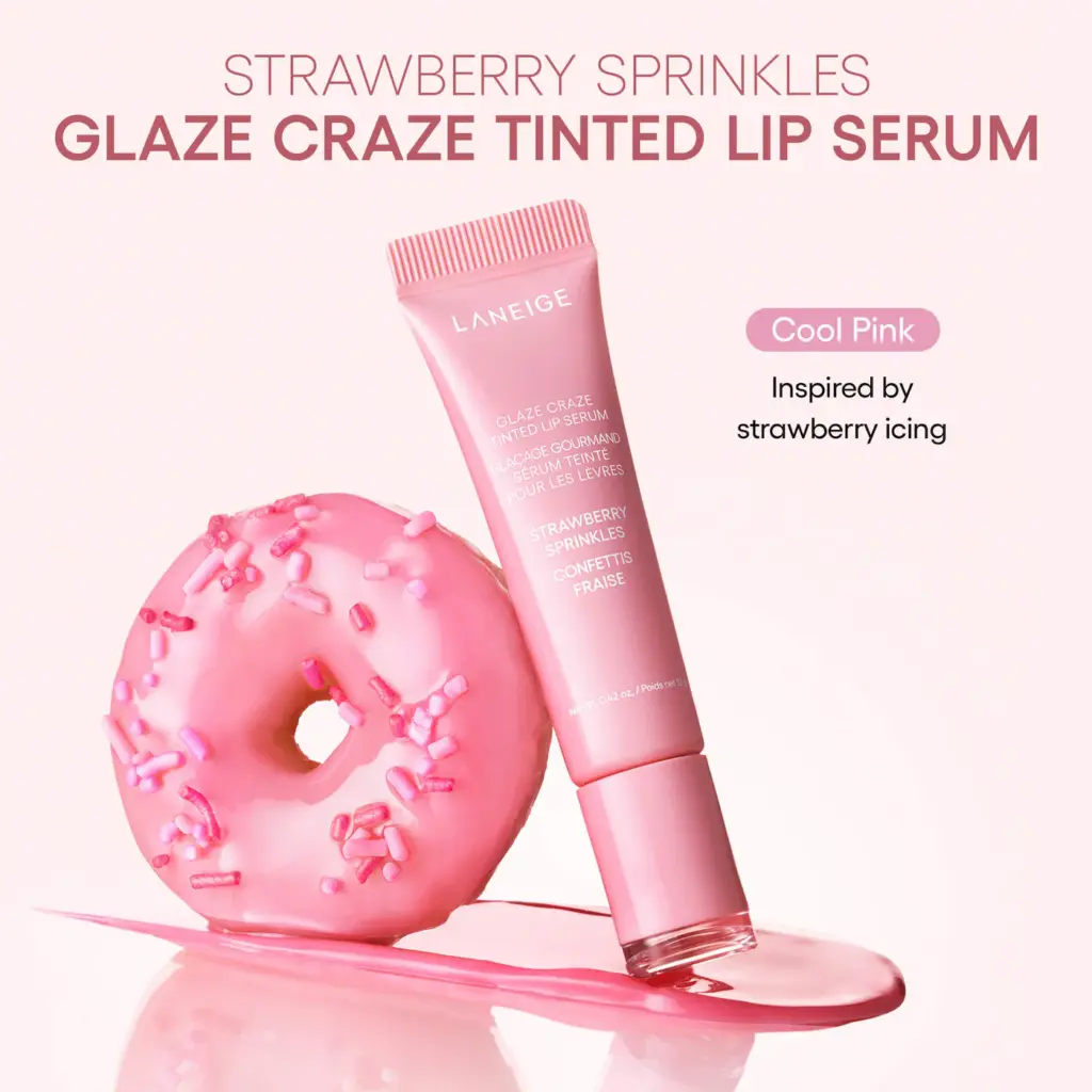 LANEIGE Glaze Craze Donut Delight Hydrating Tinted Lip Serum Duo