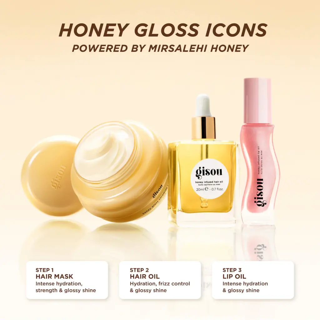 Gisou Honey Glow Icons Hair & Lip Set