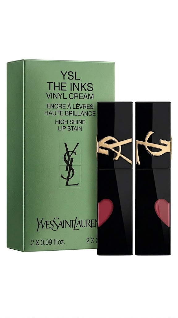 YVES SAINT LAURENT YSL  The Inks Vinyl Cream Lip Stain Duo Set