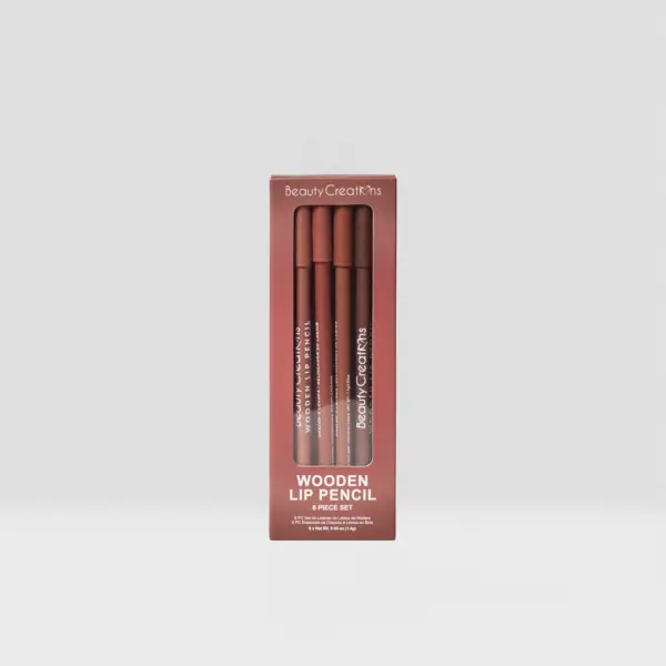 Beauty Creations Wooden Lip Pencil 6 Pc Set