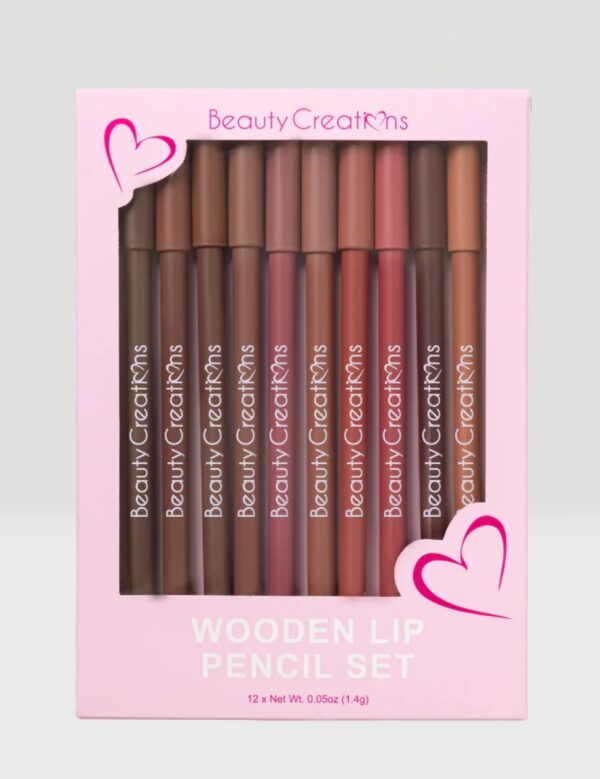 BEAUTY CREATIONS- WOODEN LIP PENCIL SET