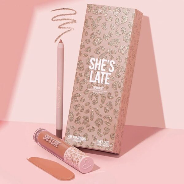 Beauty Creations She’s Late Lip Duo Set (Lipstick & Lip liner pencil)