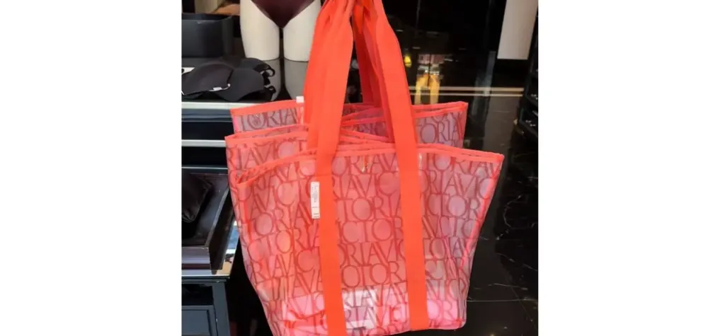 VICTORIA’S SECRET Mesh Large Beach Tote Orange